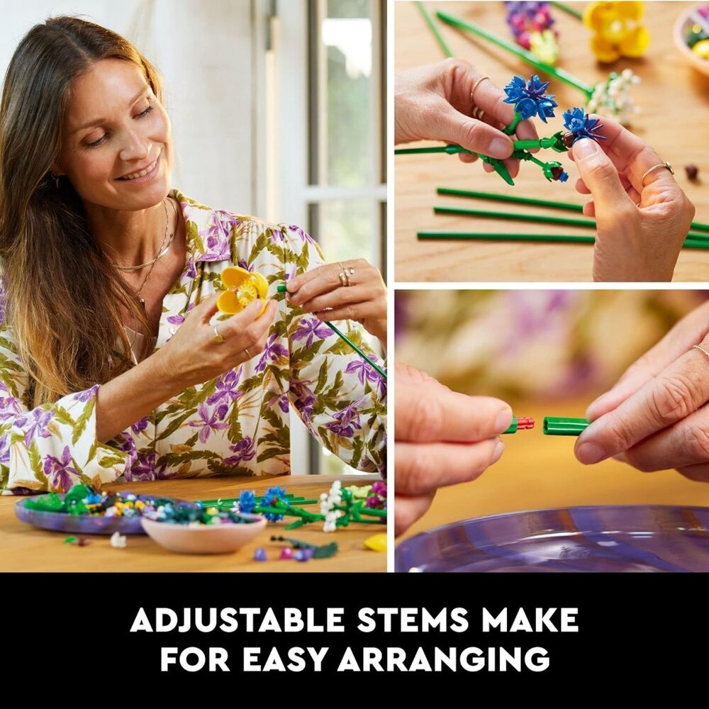 LEGO 10313 Botanicals Artificial Wildflower Bouquet Fake Flowers Building Set To - Picture 4 of 16